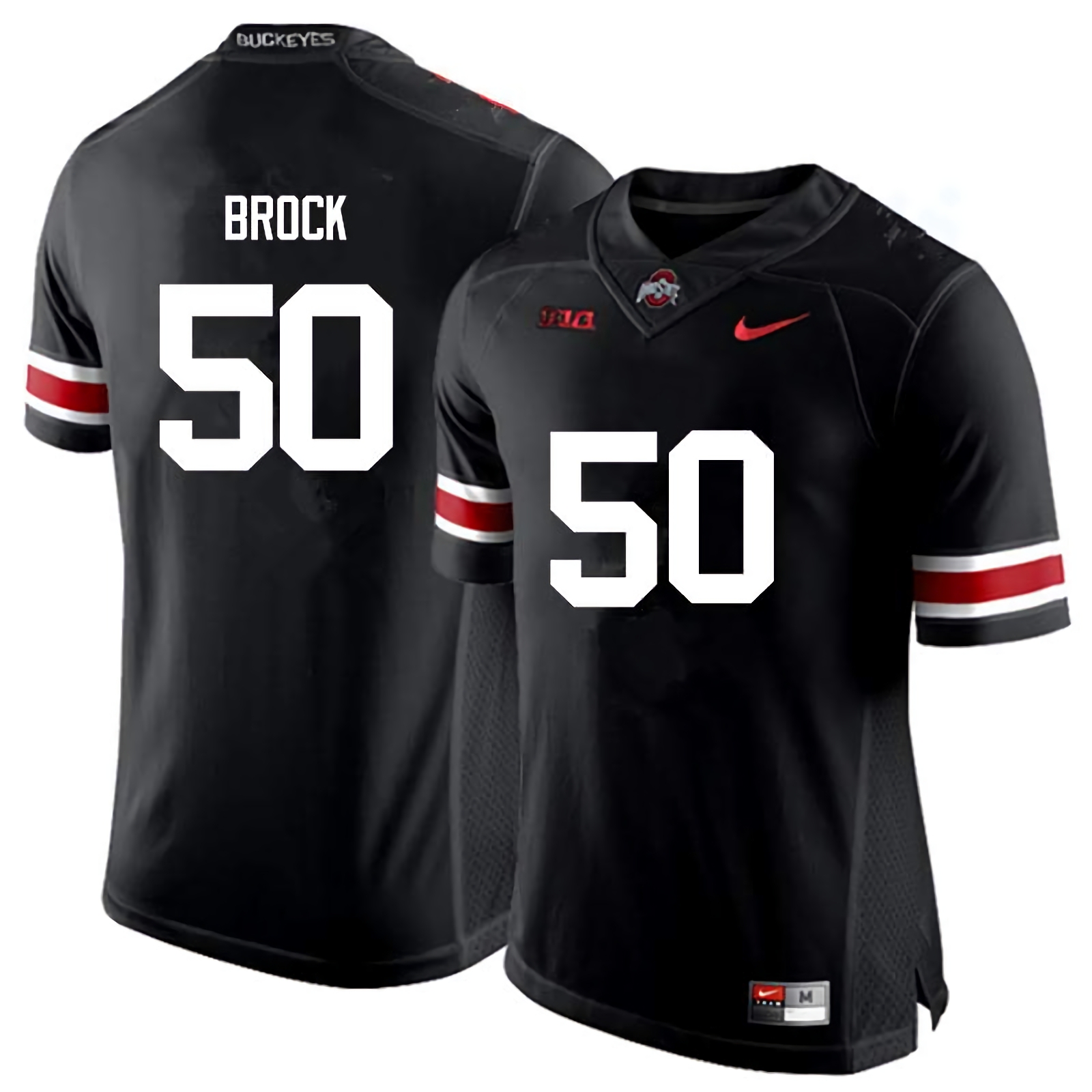 Nathan Brock Ohio State Buckeyes Men's NCAA #50 Nike Black College Stitched Football Jersey LWS3656WC